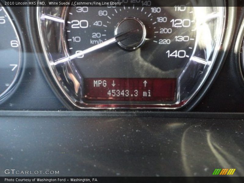 White Suede / Cashmere/Fine Line Ebony 2010 Lincoln MKS FWD
