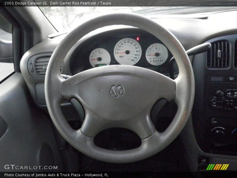 Dark Garnet Red Pearlcoat / Taupe 2001 Dodge Caravan SE