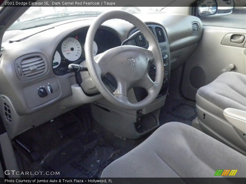 Dark Garnet Red Pearlcoat / Taupe 2001 Dodge Caravan SE
