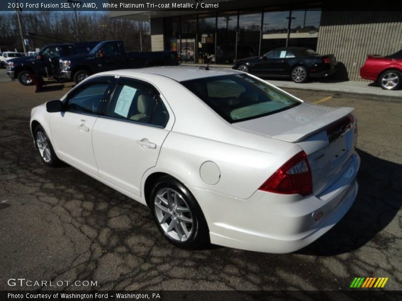 White Platinum Tri-coat Metallic / Camel 2010 Ford Fusion SEL V6 AWD