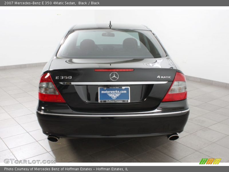 Black / Black 2007 Mercedes-Benz E 350 4Matic Sedan