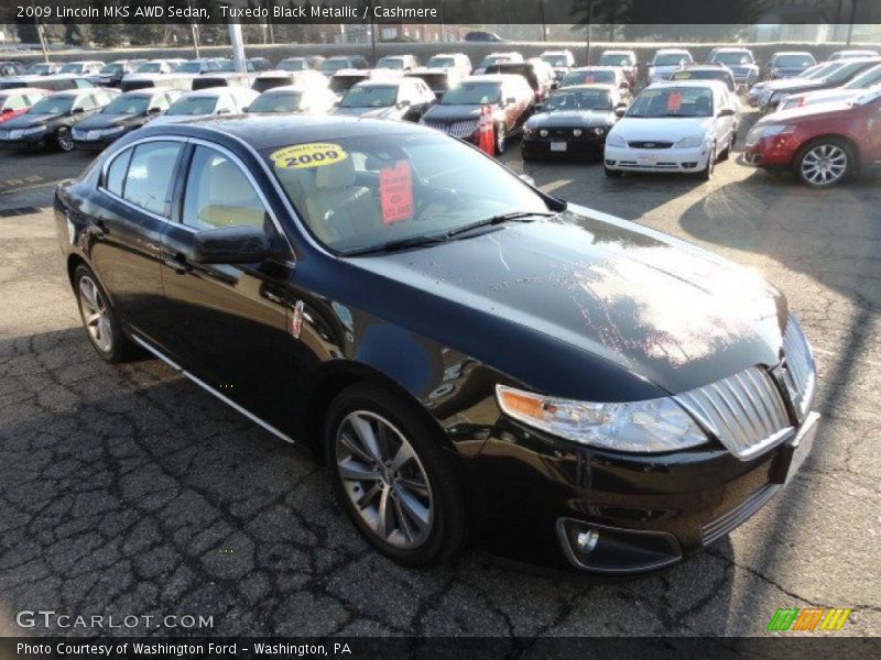 Tuxedo Black Metallic / Cashmere 2009 Lincoln MKS AWD Sedan