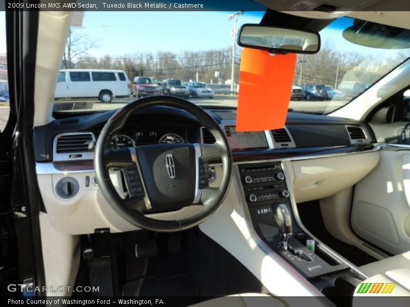 Tuxedo Black Metallic / Cashmere 2009 Lincoln MKS AWD Sedan