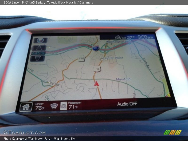 Tuxedo Black Metallic / Cashmere 2009 Lincoln MKS AWD Sedan