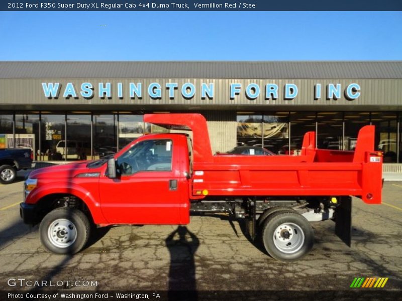 Vermillion Red / Steel 2012 Ford F350 Super Duty XL Regular Cab 4x4 Dump Truck