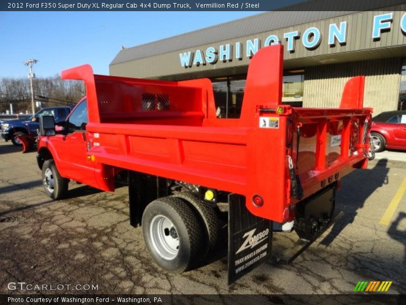 Vermillion Red / Steel 2012 Ford F350 Super Duty XL Regular Cab 4x4 Dump Truck