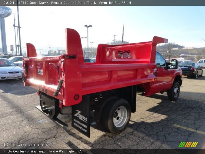Vermillion Red / Steel 2012 Ford F350 Super Duty XL Regular Cab 4x4 Dump Truck