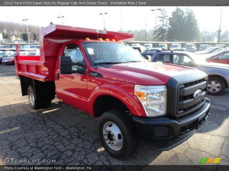  2012 F350 Super Duty XL Regular Cab 4x4 Dump Truck Vermillion Red