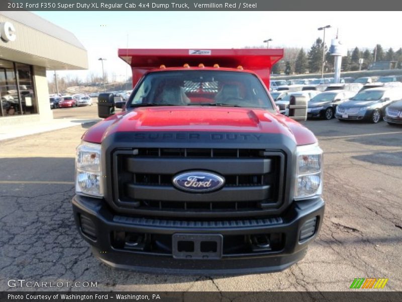 Vermillion Red / Steel 2012 Ford F350 Super Duty XL Regular Cab 4x4 Dump Truck
