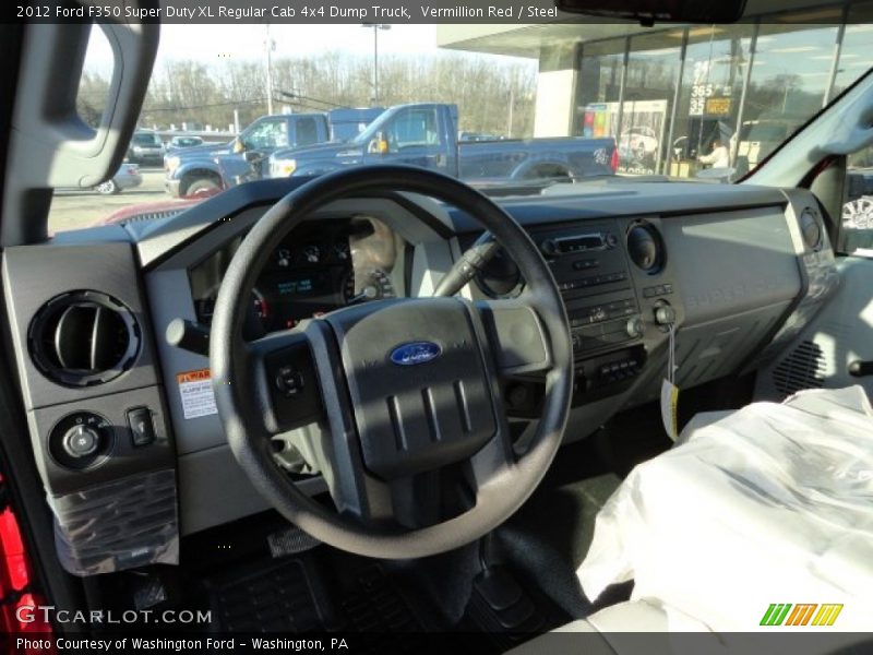 Vermillion Red / Steel 2012 Ford F350 Super Duty XL Regular Cab 4x4 Dump Truck