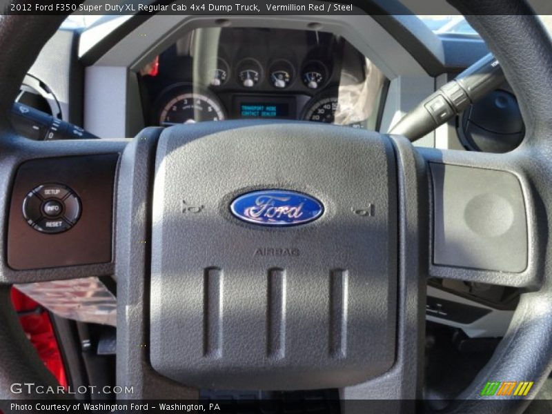 Vermillion Red / Steel 2012 Ford F350 Super Duty XL Regular Cab 4x4 Dump Truck