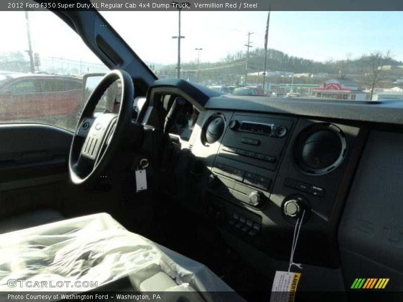 Vermillion Red / Steel 2012 Ford F350 Super Duty XL Regular Cab 4x4 Dump Truck