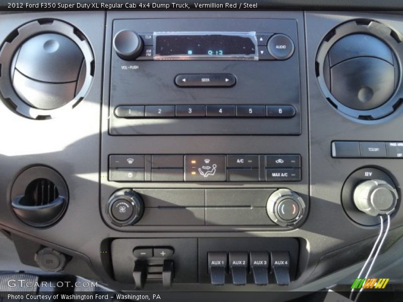 Controls of 2012 F350 Super Duty XL Regular Cab 4x4 Dump Truck