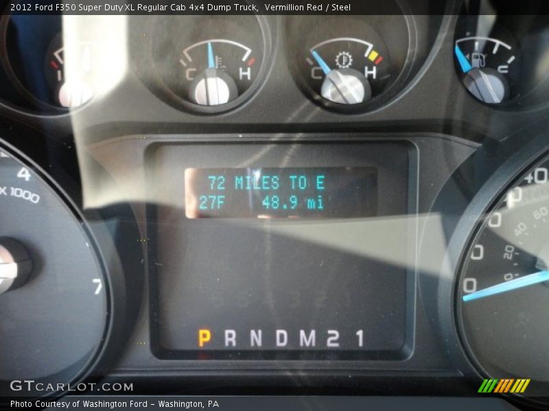 Vermillion Red / Steel 2012 Ford F350 Super Duty XL Regular Cab 4x4 Dump Truck