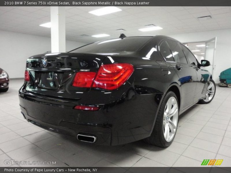 Black Sapphire Metallic / Black Nappa Leather 2010 BMW 7 Series 750i xDrive Sedan