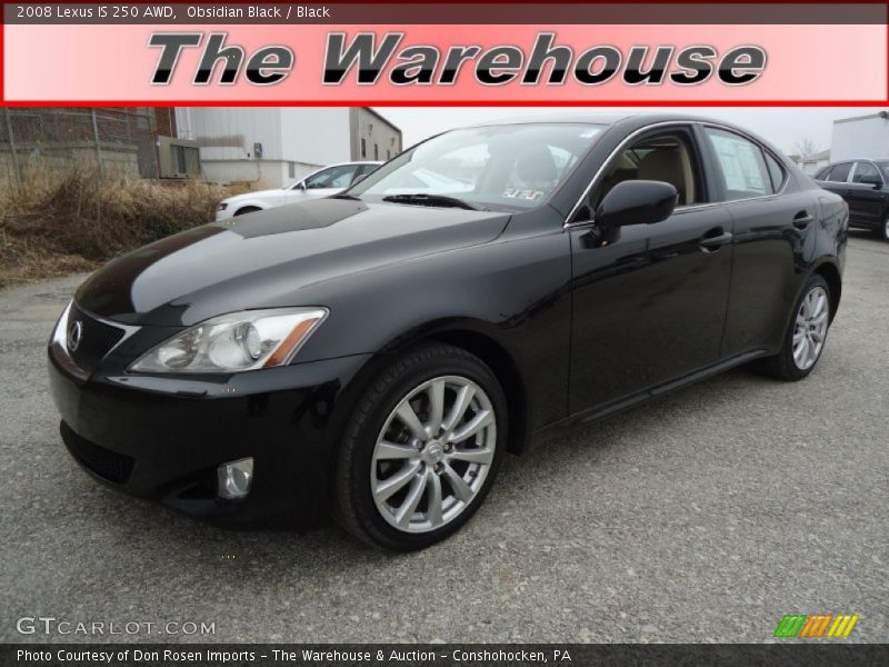 Obsidian Black / Black 2008 Lexus IS 250 AWD