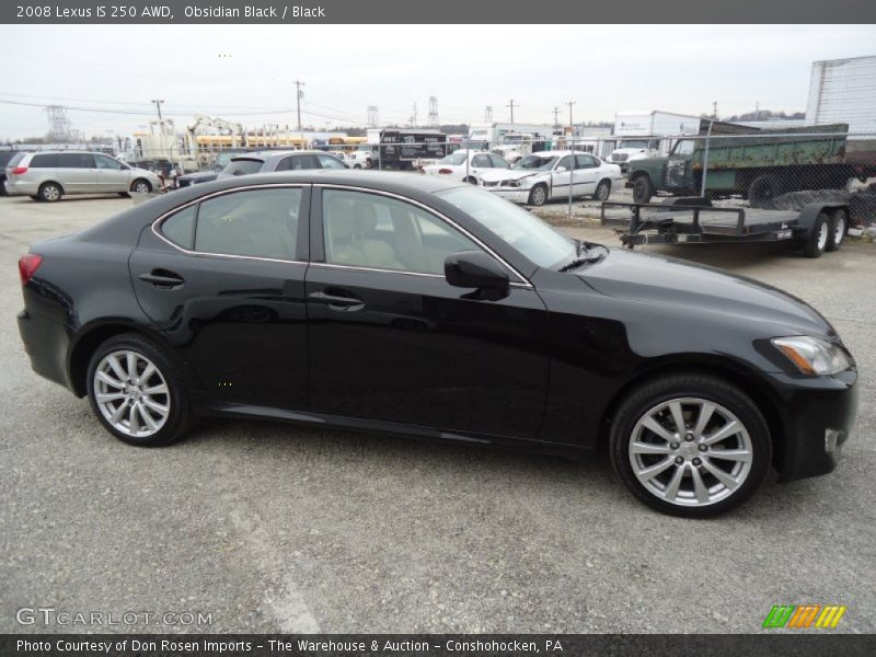 Obsidian Black / Black 2008 Lexus IS 250 AWD