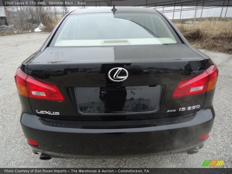 Obsidian Black / Black 2008 Lexus IS 250 AWD