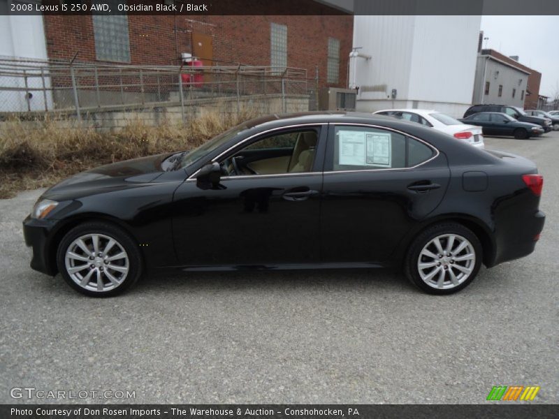 Obsidian Black / Black 2008 Lexus IS 250 AWD