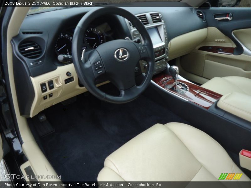 Obsidian Black / Black 2008 Lexus IS 250 AWD
