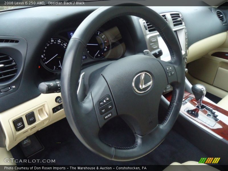Obsidian Black / Black 2008 Lexus IS 250 AWD