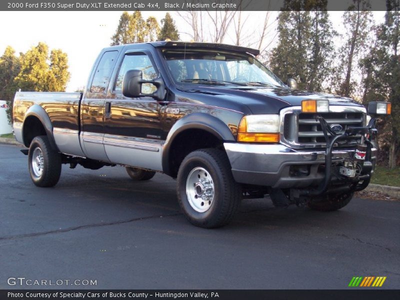 Black / Medium Graphite 2000 Ford F350 Super Duty XLT Extended Cab 4x4