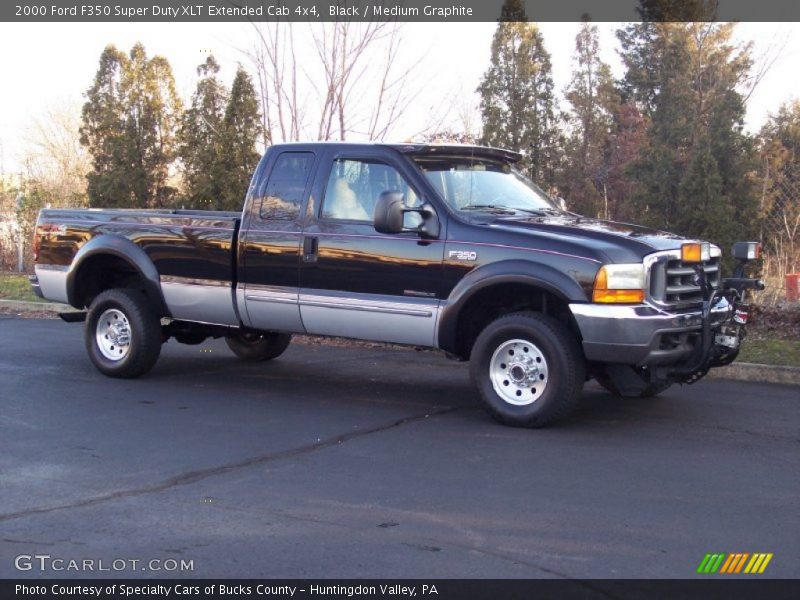 Black / Medium Graphite 2000 Ford F350 Super Duty XLT Extended Cab 4x4