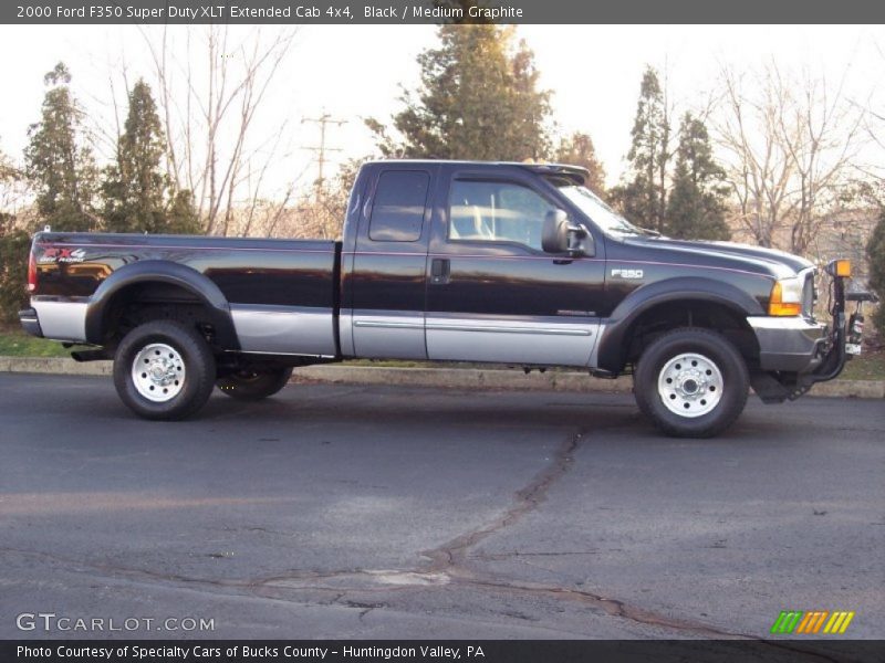 Black / Medium Graphite 2000 Ford F350 Super Duty XLT Extended Cab 4x4