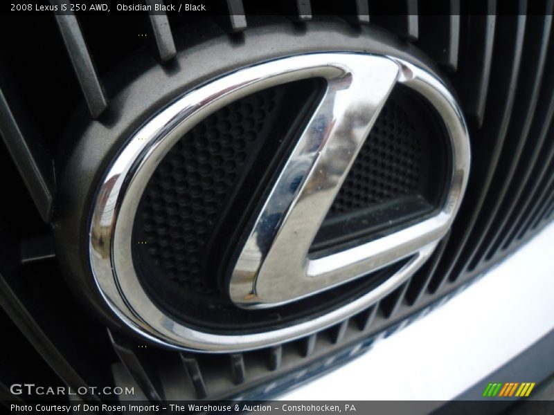 Obsidian Black / Black 2008 Lexus IS 250 AWD