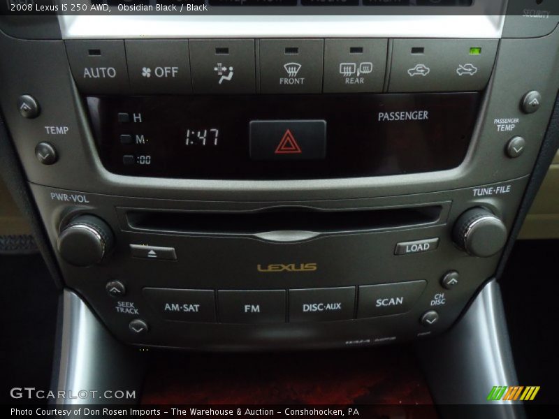 Obsidian Black / Black 2008 Lexus IS 250 AWD