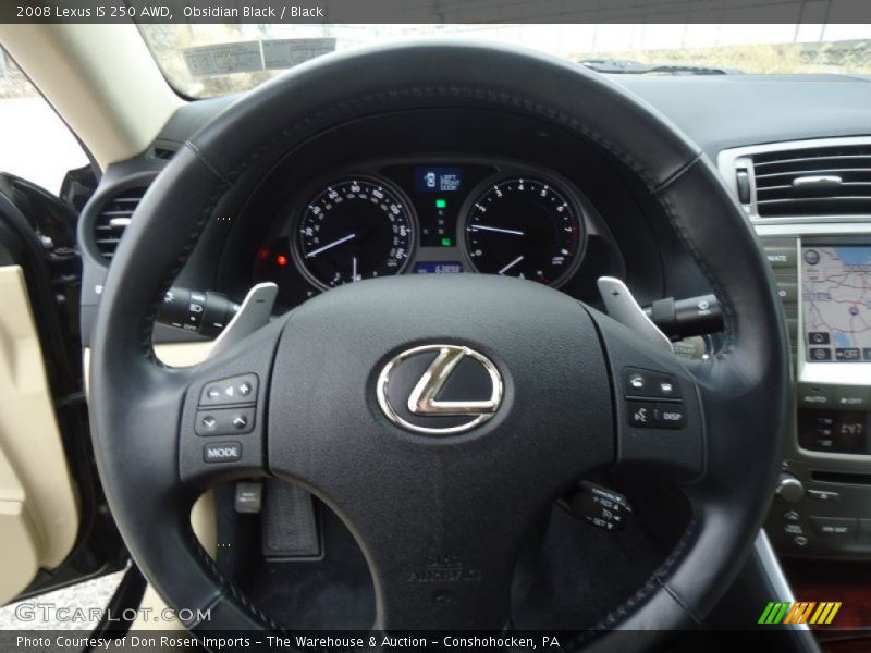 Obsidian Black / Black 2008 Lexus IS 250 AWD