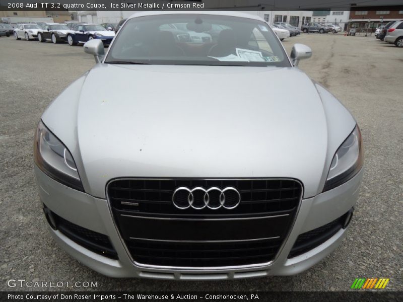 Ice Silver Metallic / Crimson Red 2008 Audi TT 3.2 quattro Coupe