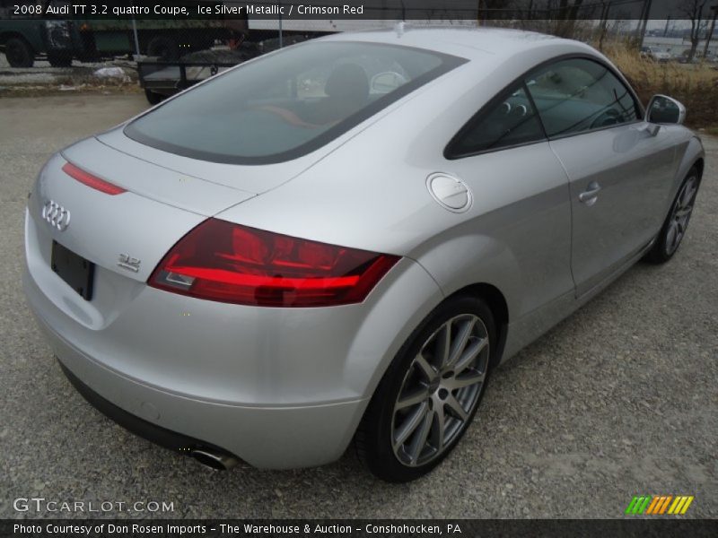 Ice Silver Metallic / Crimson Red 2008 Audi TT 3.2 quattro Coupe