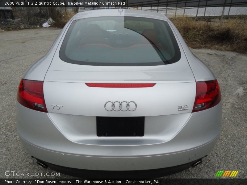 Ice Silver Metallic / Crimson Red 2008 Audi TT 3.2 quattro Coupe