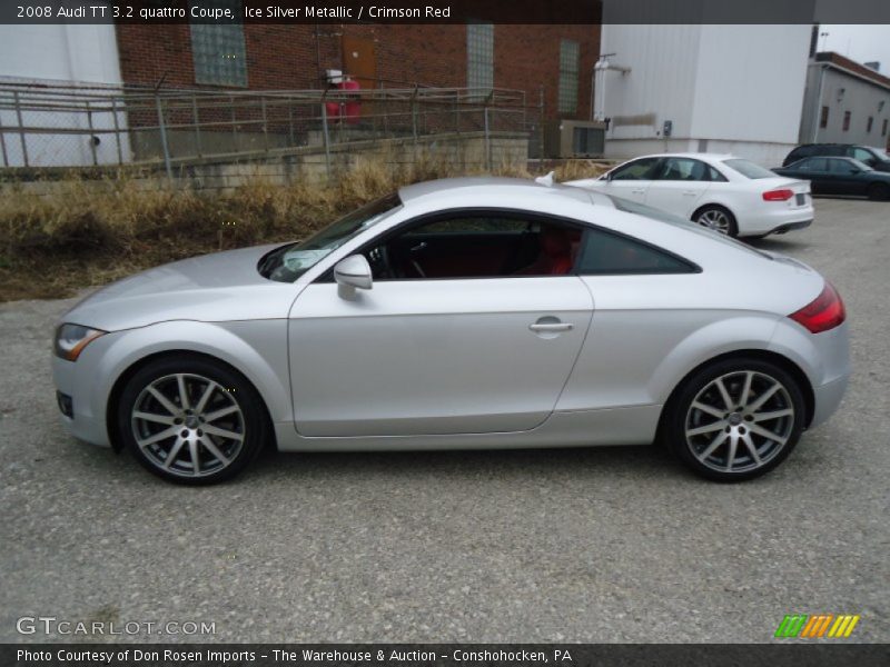 Ice Silver Metallic / Crimson Red 2008 Audi TT 3.2 quattro Coupe