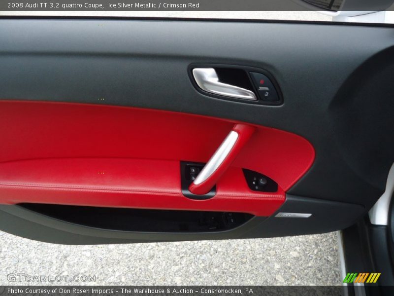 Ice Silver Metallic / Crimson Red 2008 Audi TT 3.2 quattro Coupe