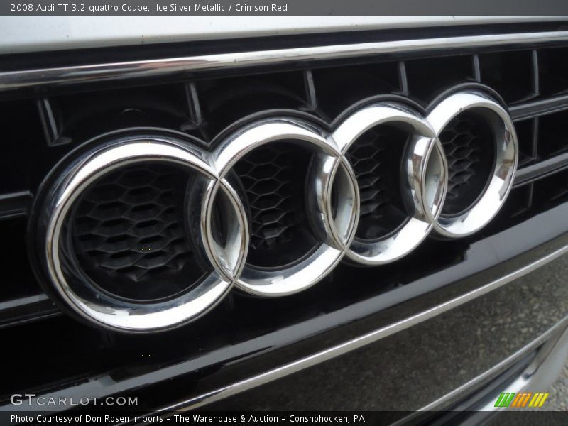 Ice Silver Metallic / Crimson Red 2008 Audi TT 3.2 quattro Coupe