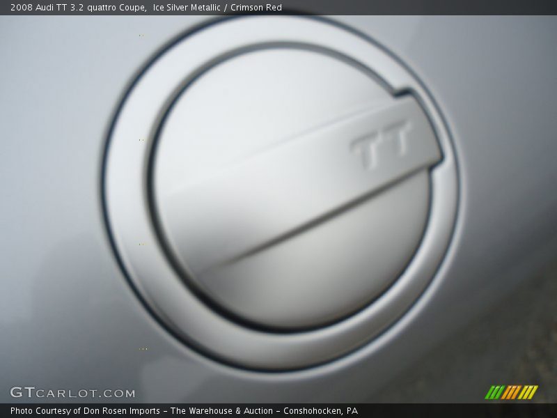 Ice Silver Metallic / Crimson Red 2008 Audi TT 3.2 quattro Coupe