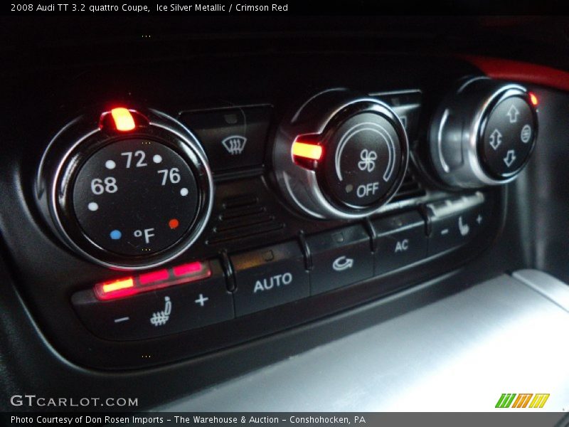 Controls of 2008 TT 3.2 quattro Coupe