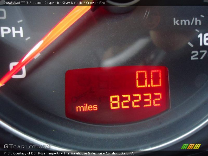Ice Silver Metallic / Crimson Red 2008 Audi TT 3.2 quattro Coupe