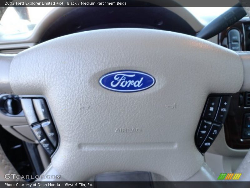 Black / Medium Parchment Beige 2003 Ford Explorer Limited 4x4