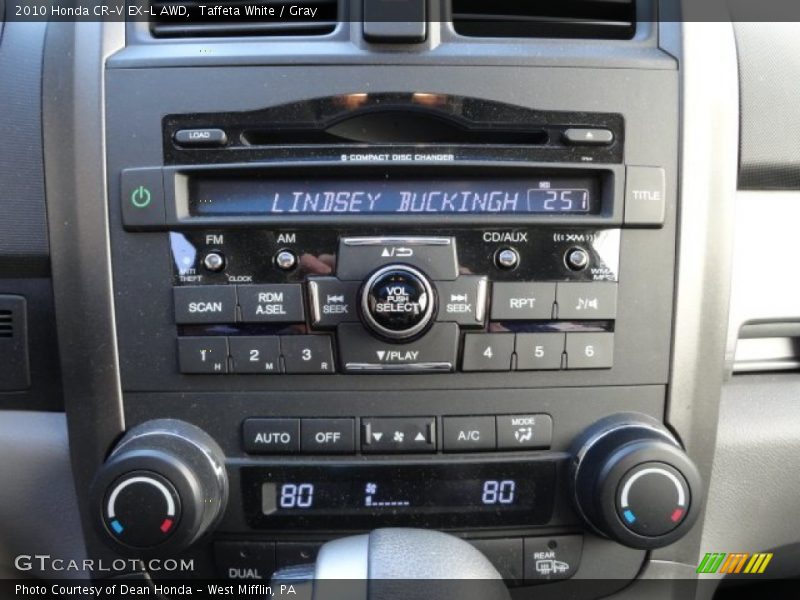 Taffeta White / Gray 2010 Honda CR-V EX-L AWD