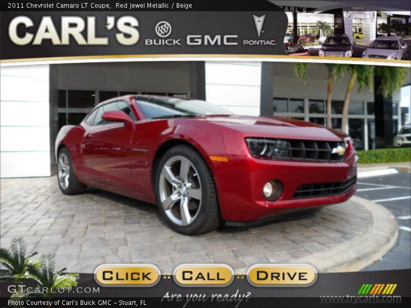 Red Jewel Metallic / Beige 2011 Chevrolet Camaro LT Coupe