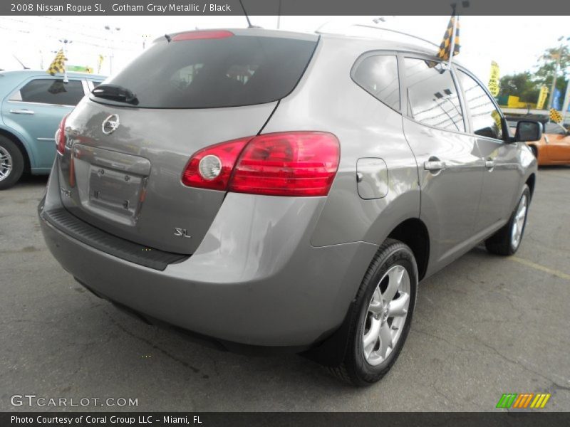 Gotham Gray Metallic / Black 2008 Nissan Rogue SL