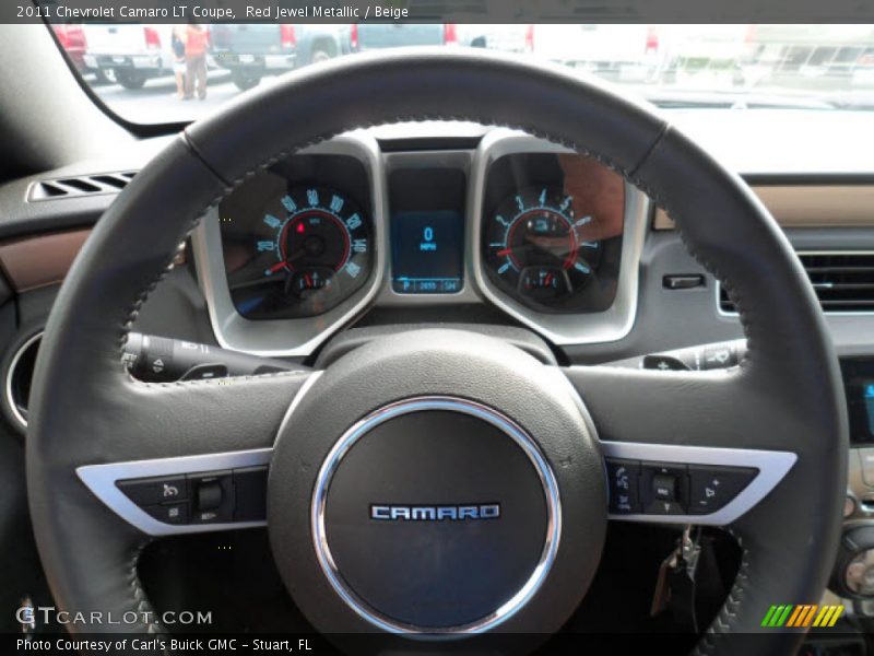 Red Jewel Metallic / Beige 2011 Chevrolet Camaro LT Coupe
