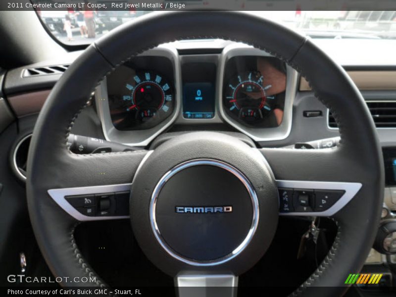 Red Jewel Metallic / Beige 2011 Chevrolet Camaro LT Coupe