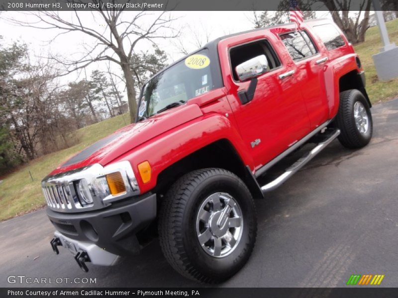 Victory Red / Ebony Black/Pewter 2008 Hummer H3