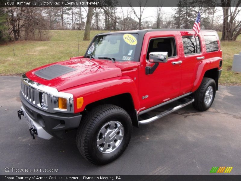 Victory Red / Ebony Black/Pewter 2008 Hummer H3