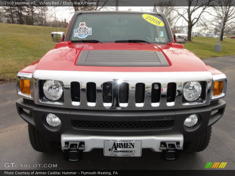 Victory Red / Ebony Black/Pewter 2008 Hummer H3