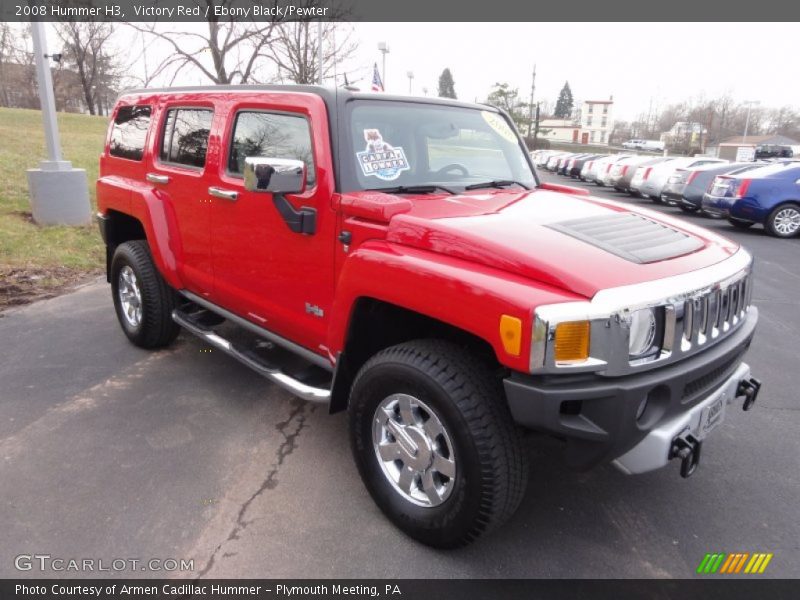 Victory Red / Ebony Black/Pewter 2008 Hummer H3